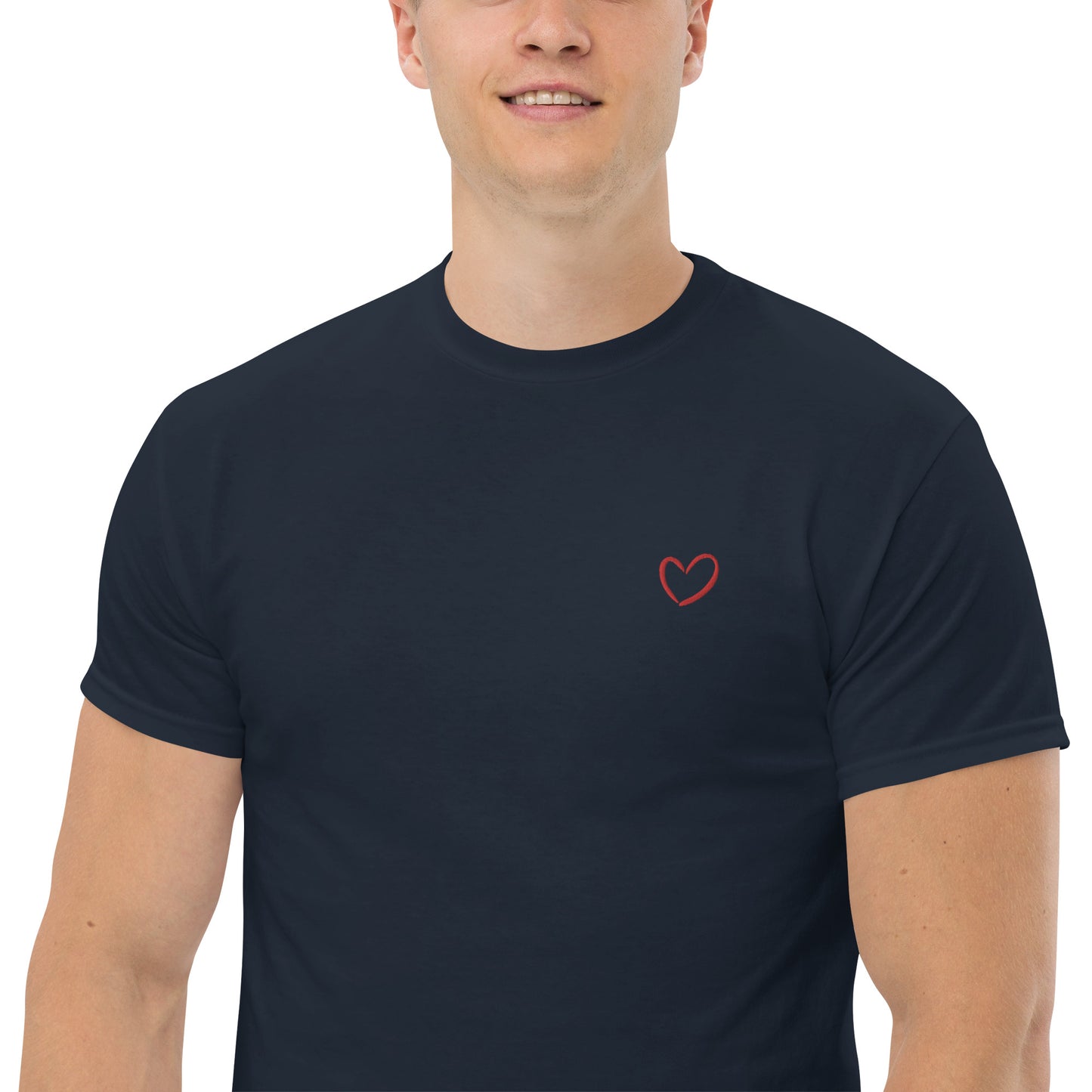 Camiseta con BORDADO de corazon